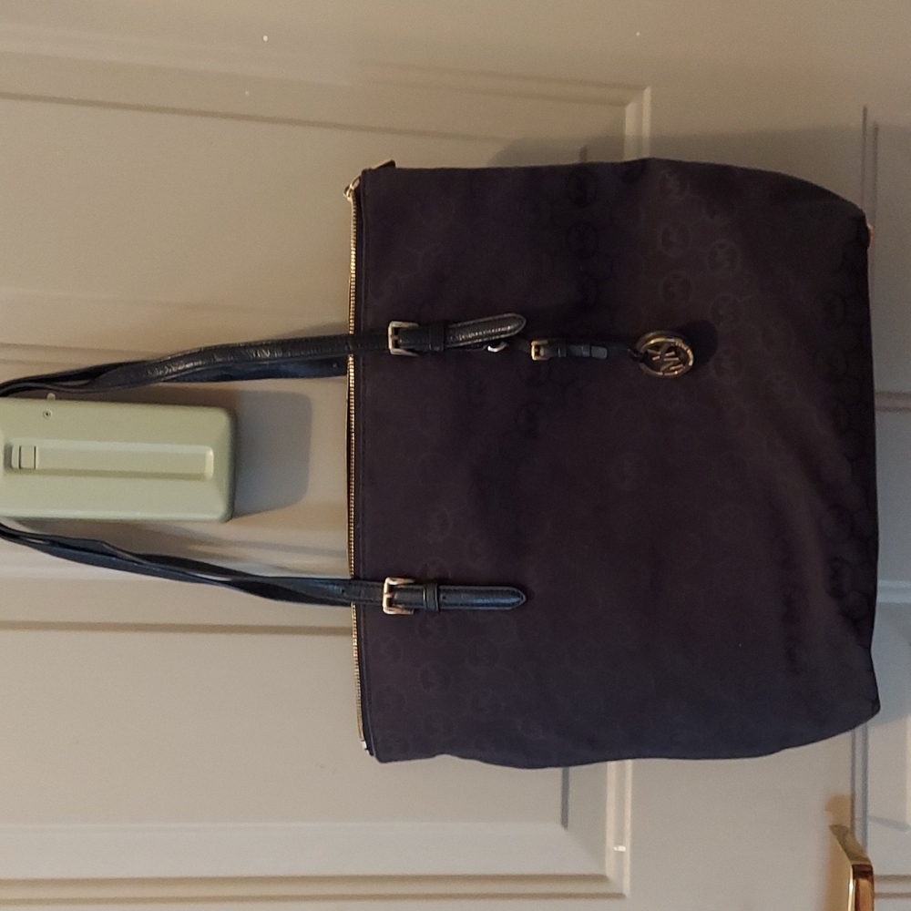 Micheal Kors Black fabric tote